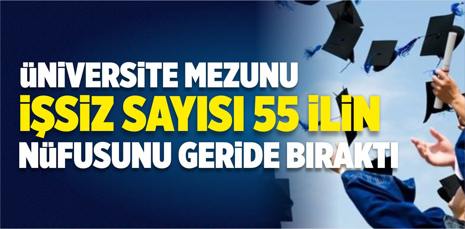Üniversite Mezunu İşsiz Sayısı 55 İlin Nüfusunu Geride Bıraktı