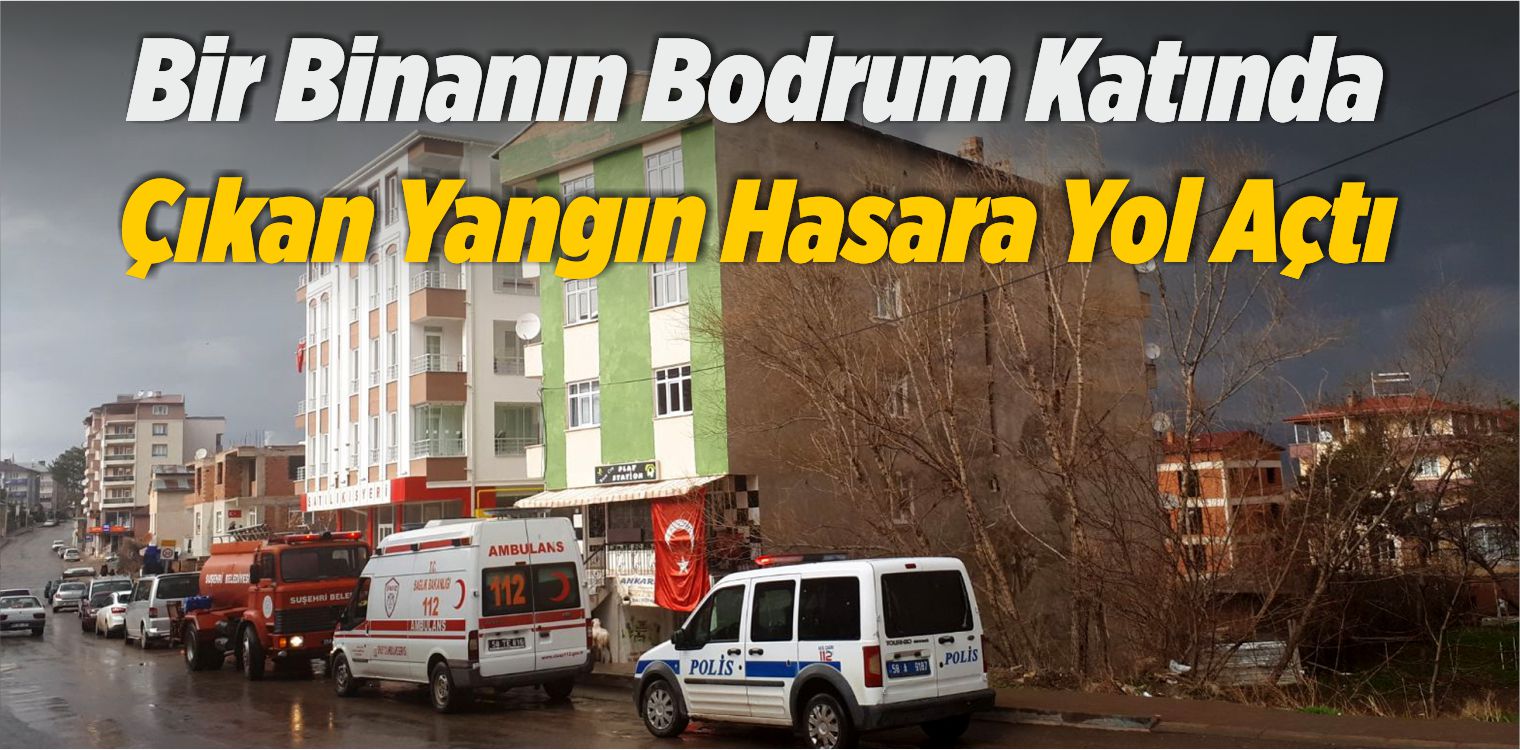 5 Katlı Bir Binanın Bodrum Katında Çıkan Yangın Hasara Yol Açtı