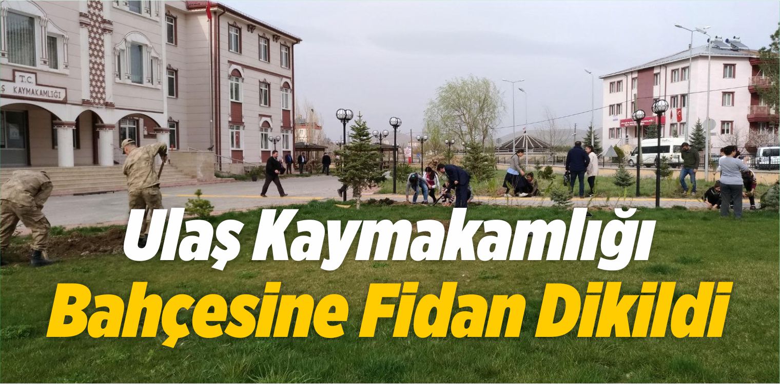 Ulaş Kaymakamlığı Bahçesine Fidan Dikildi