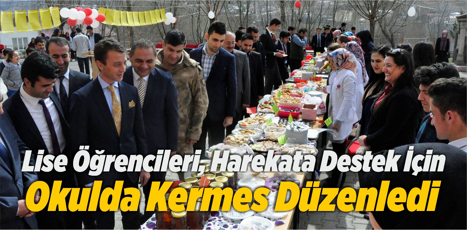 Lise Öğrencileri, Harekata Destek İçin Okulda Kermes Düzenledi