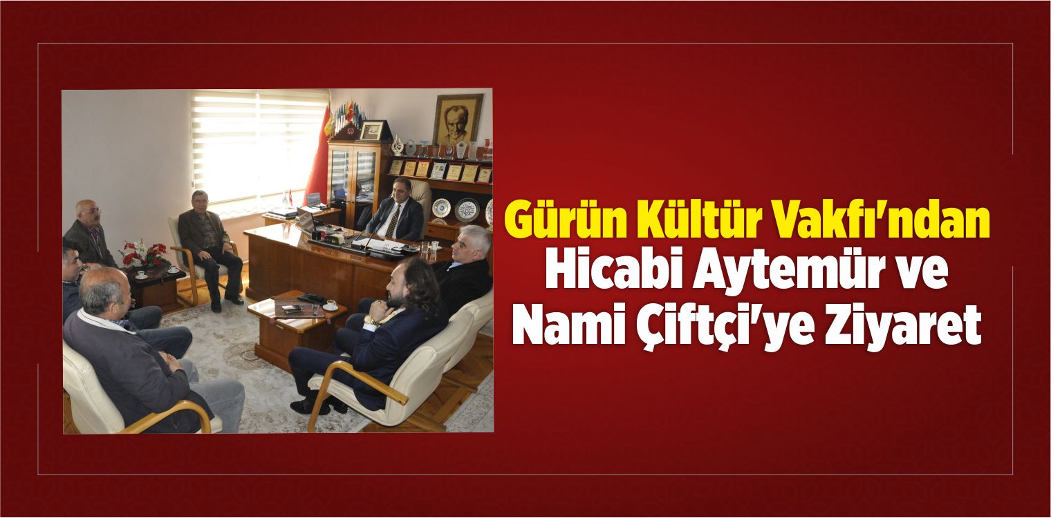 Gürün Kültür Vakfı’ndan Aytemür ve Çiftçi’ye Ziyaret