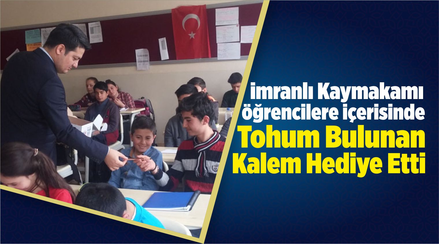 Sayın’dan Öğrencilere İçerisinde Tohum Bulunan Kalem Hediyesi