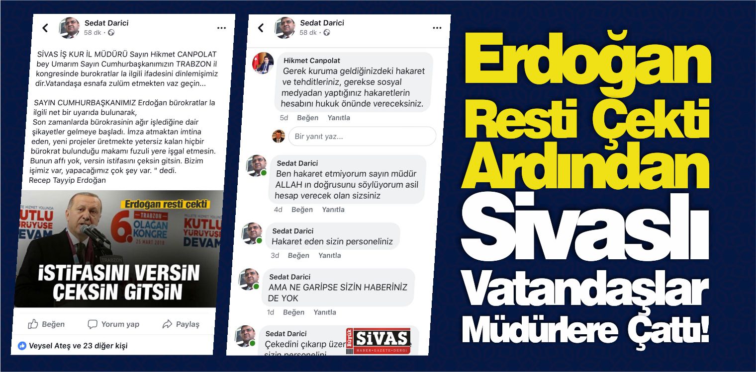 Erdoğan Resti Çekti Ardından Sivaslı Vatandaşlar Müdürlere Çattı!
