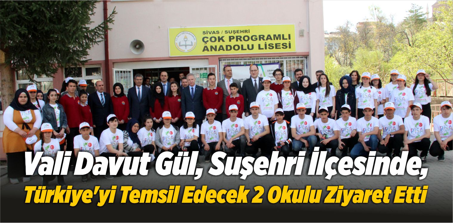 Vali Davut Gül, Suşehri İlçesinde, Türkiye’yi Temsil Edecek 2 Okulu Ziyaret Etti