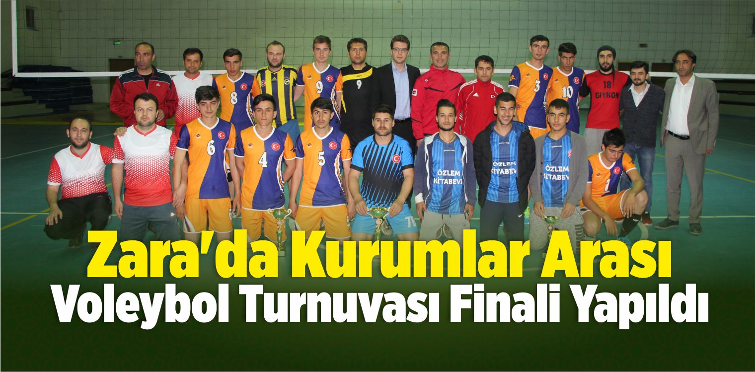 Zara’da Kurumlar Arası Voleybol Turnuvası Finali Yapıldı