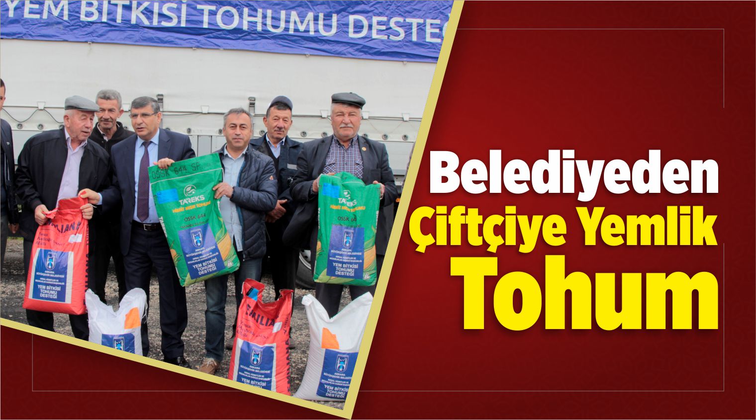 Belediyeden Çiftçiye Yemlik Tohum