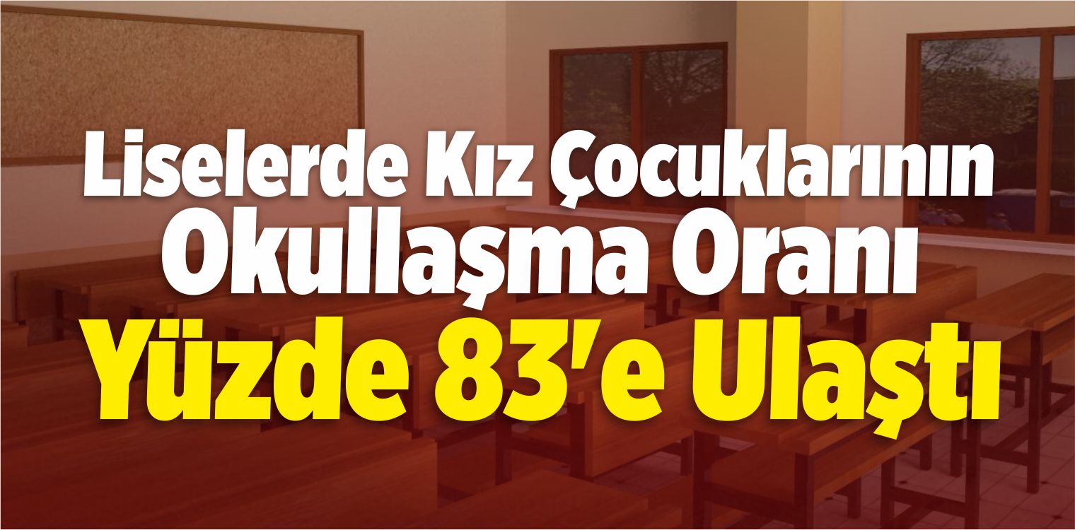 Liselerde Kız Çocuklarının Okullaşma Oranı Yüzde 83’e Ulaştı