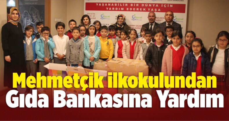 Mehmetçik İlkokulundan Gıda Bankasına Yardım