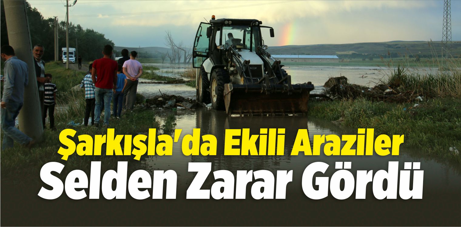 Şarkışla’da Ekili Araziler Selden Zarar Gördü