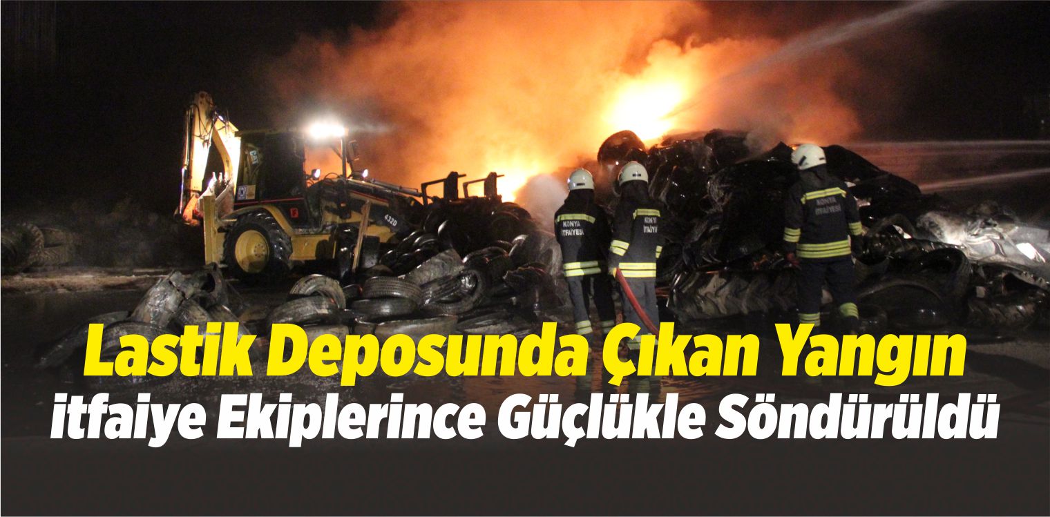 Lastik Deposunda Korkutan Yangın