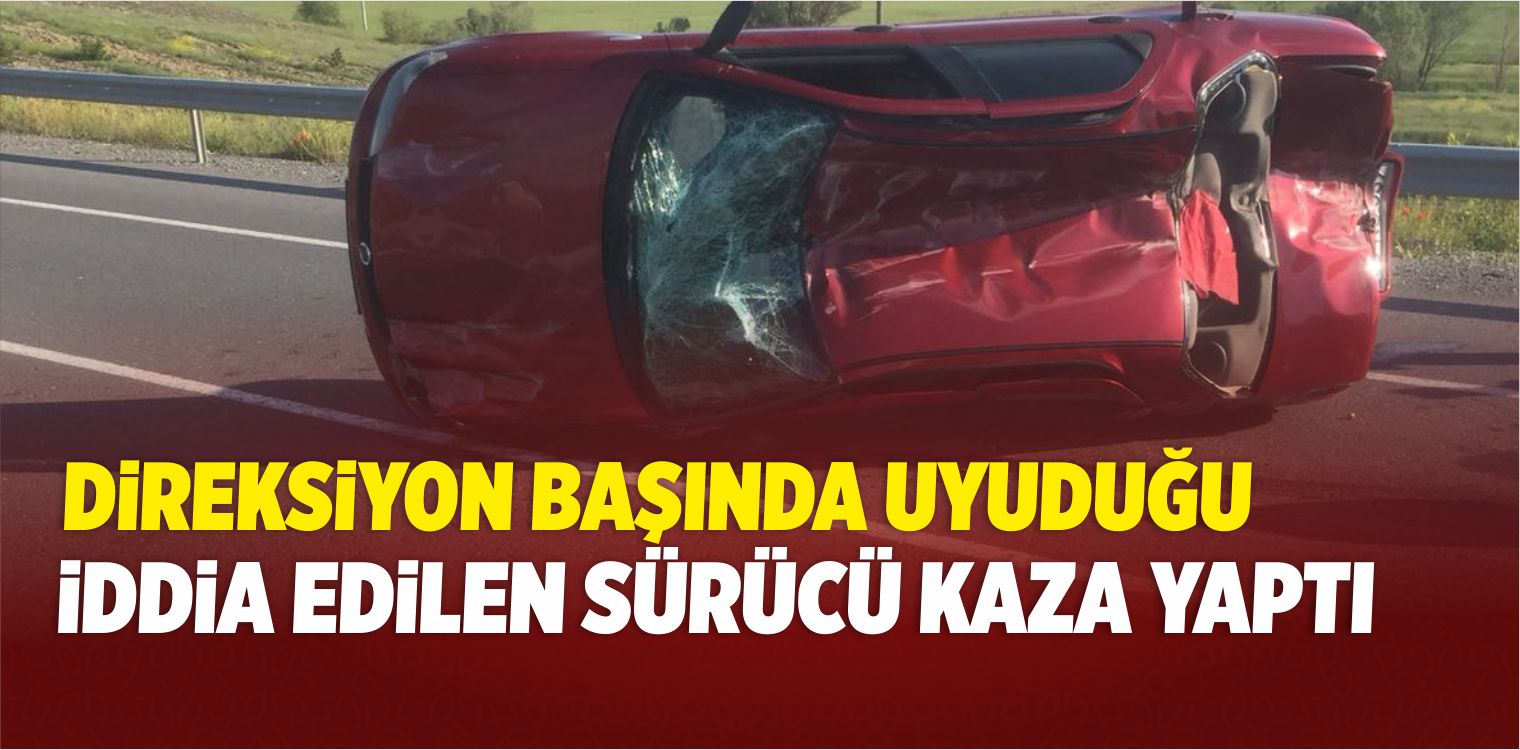 Direksiyon Başında Uyuduğu İddia Edilen Sürücü Kaza Yaptı