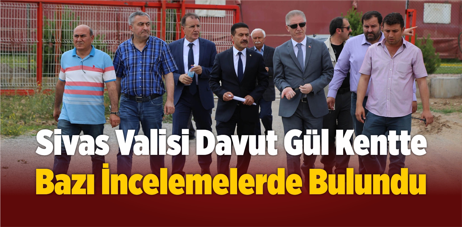 Sivas Valisi Davut Gül İncelemelerde Bulundu