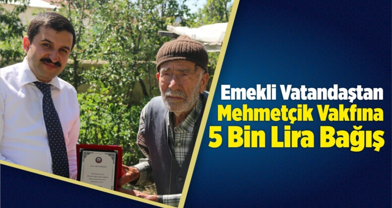 Emekli Vatandaştan Mehmetçik Vakfına Bağış