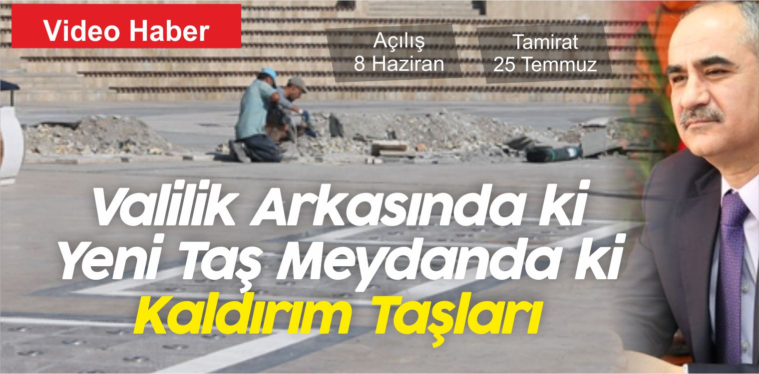 1 Ay Önce Yapılan Meydanda ki Mermer ve Kaldırım Taşlarında Çalışma