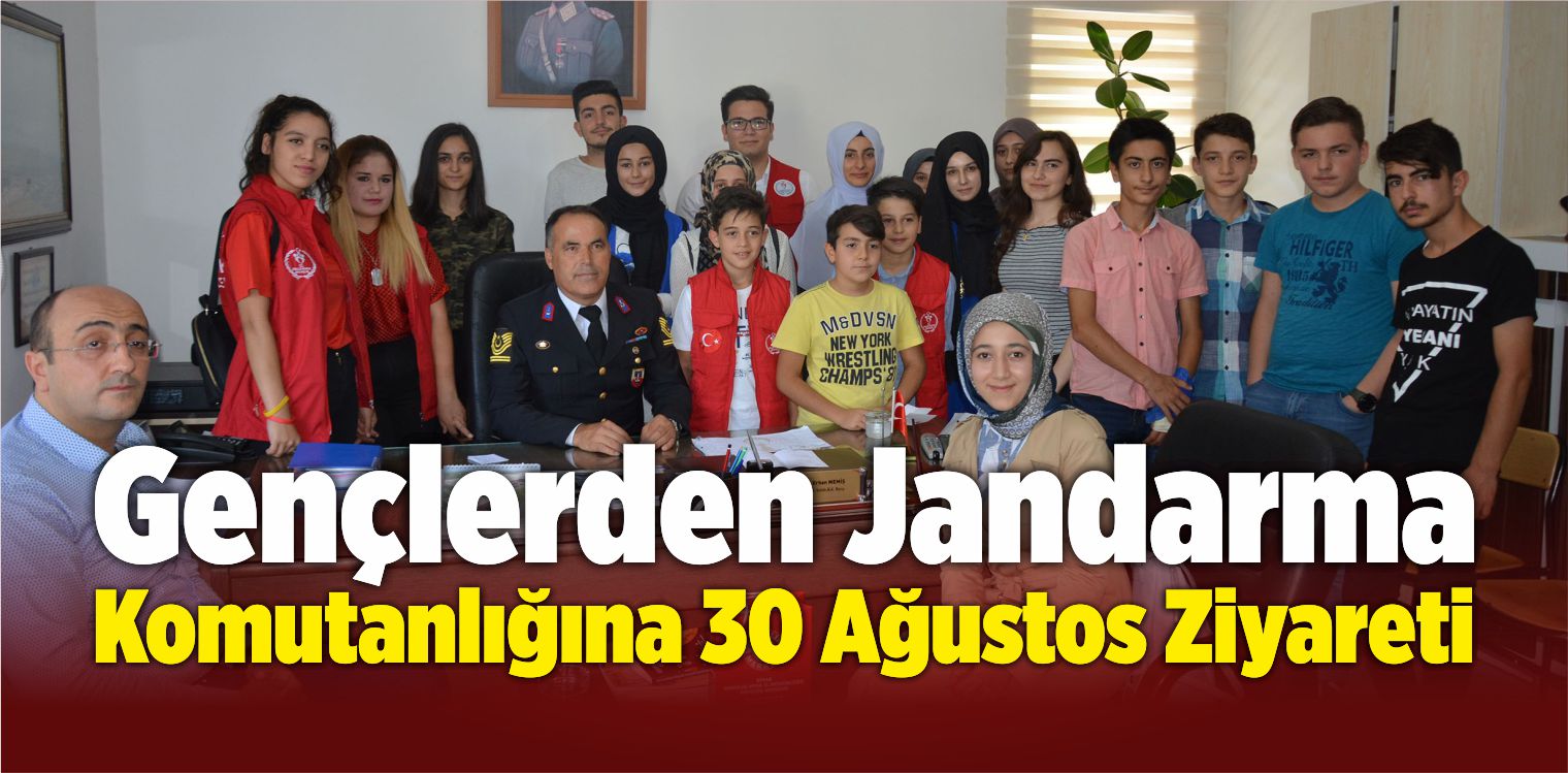 Gençlerden Jandarma Komutanlığına 30 Ağustos Ziyareti