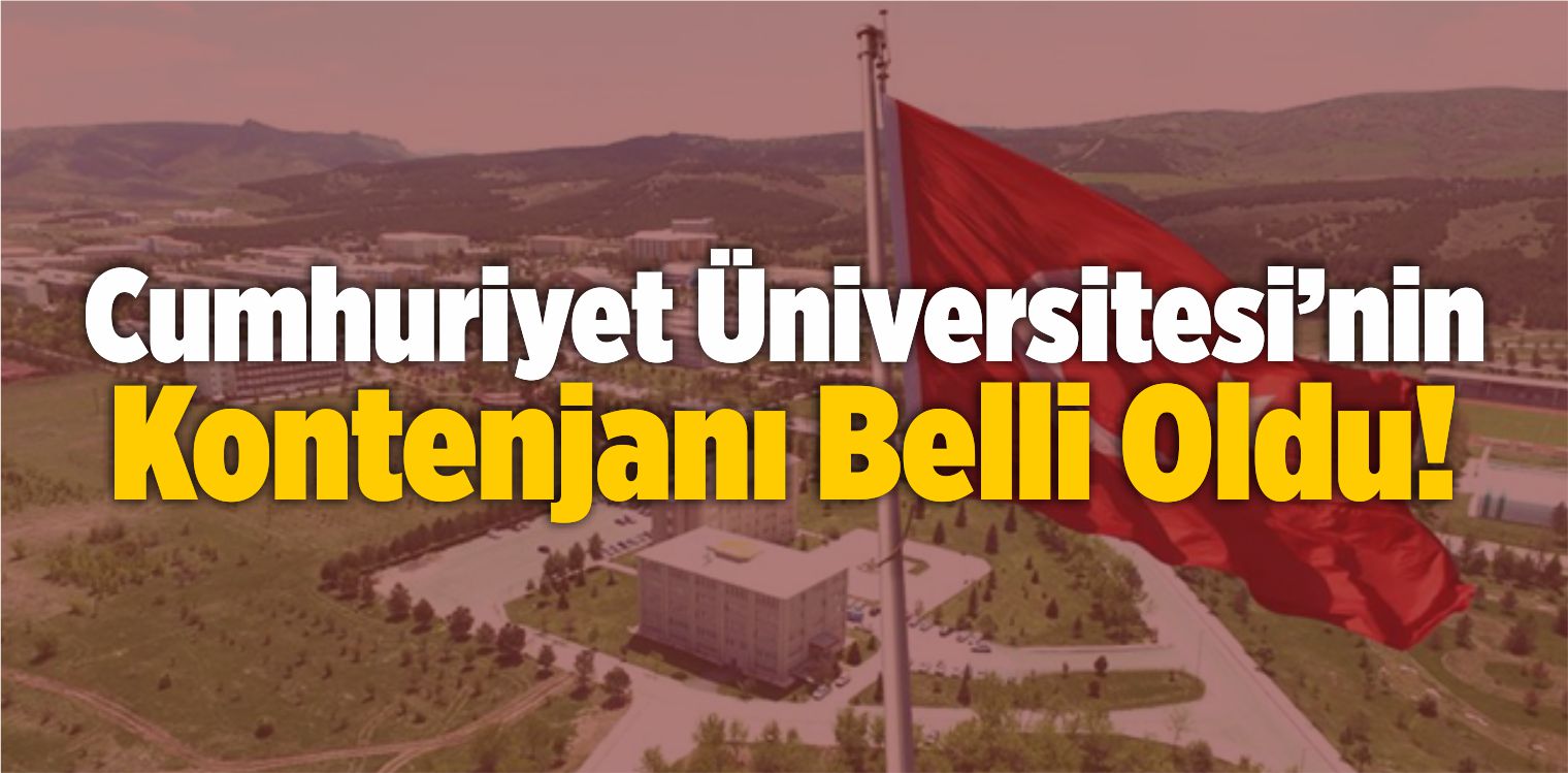 Cumhuriyet Üniversitesi´ne 11 Bin 415 Kontenjan Ayrıldı
