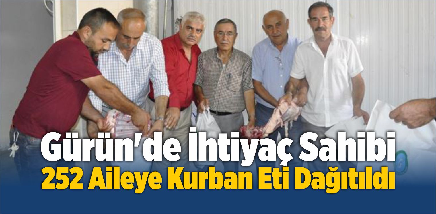 Gürün’de İhtiyaç Sahibi 252 Aileye Kurban Eti Dağıtıldı