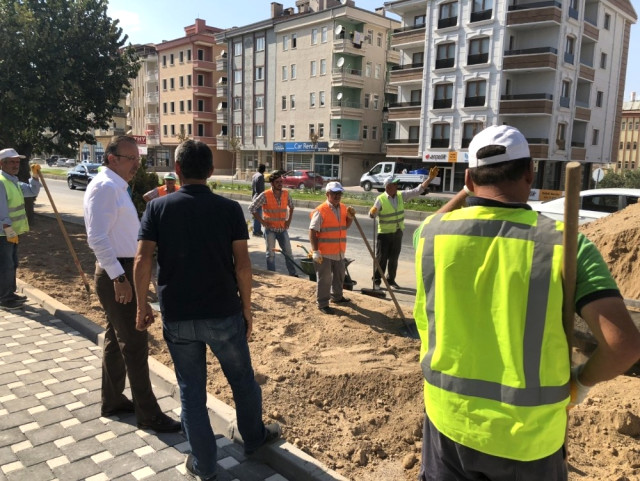 Ürgüp Caddesinde Yürüyüş ve Bisiklet Yolu Yapılıyor