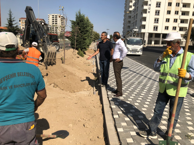 Ürgüp Caddesinde Yürüyüş Ve Bisiklet Yolu Yapılıyor
