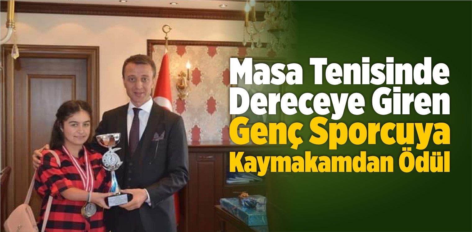 Masa Tenisinde Dereceye Giren Genç Sporcuya Ödül