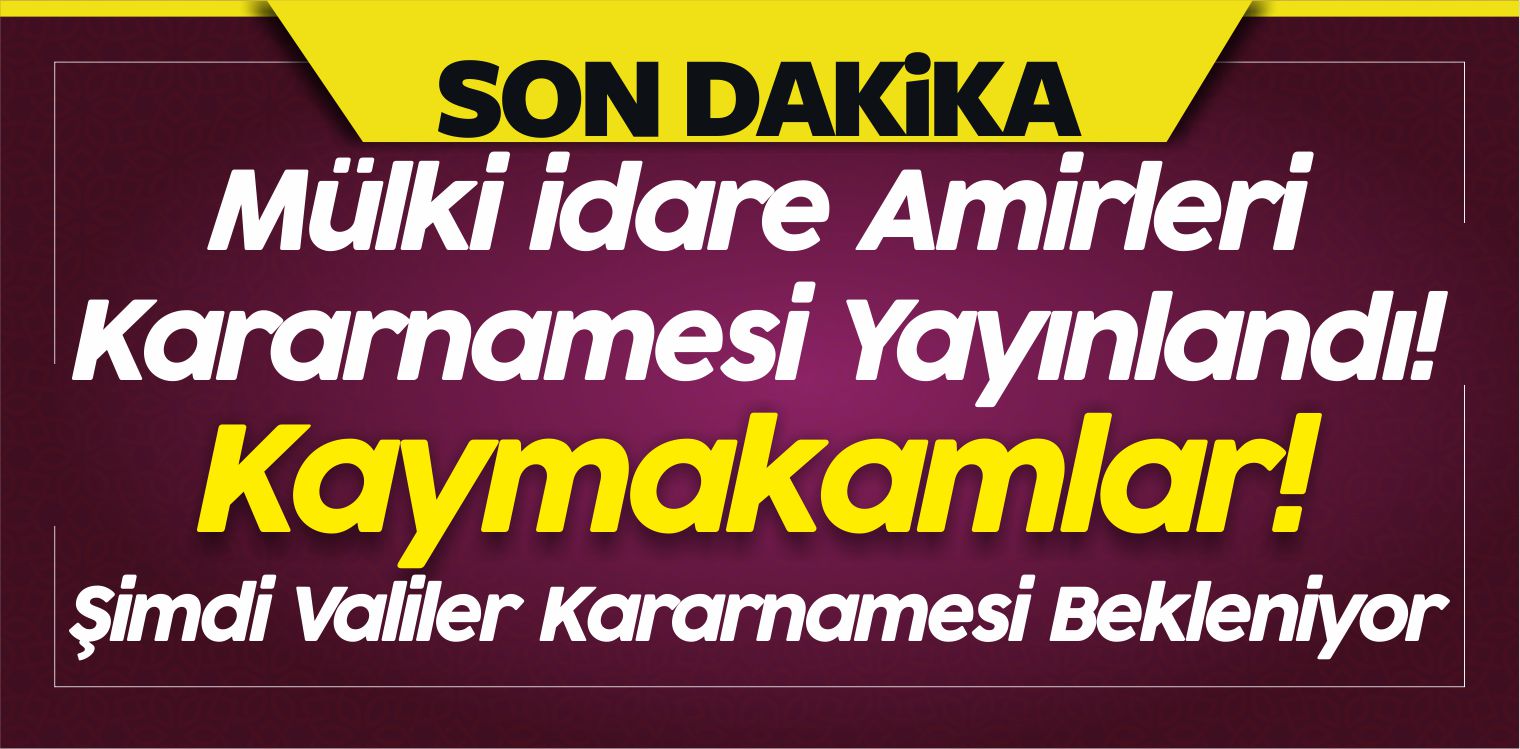 Mülki idare Amirleri Kararnamesi Yayınlandı! Görev Yerlerinde Değişiklik