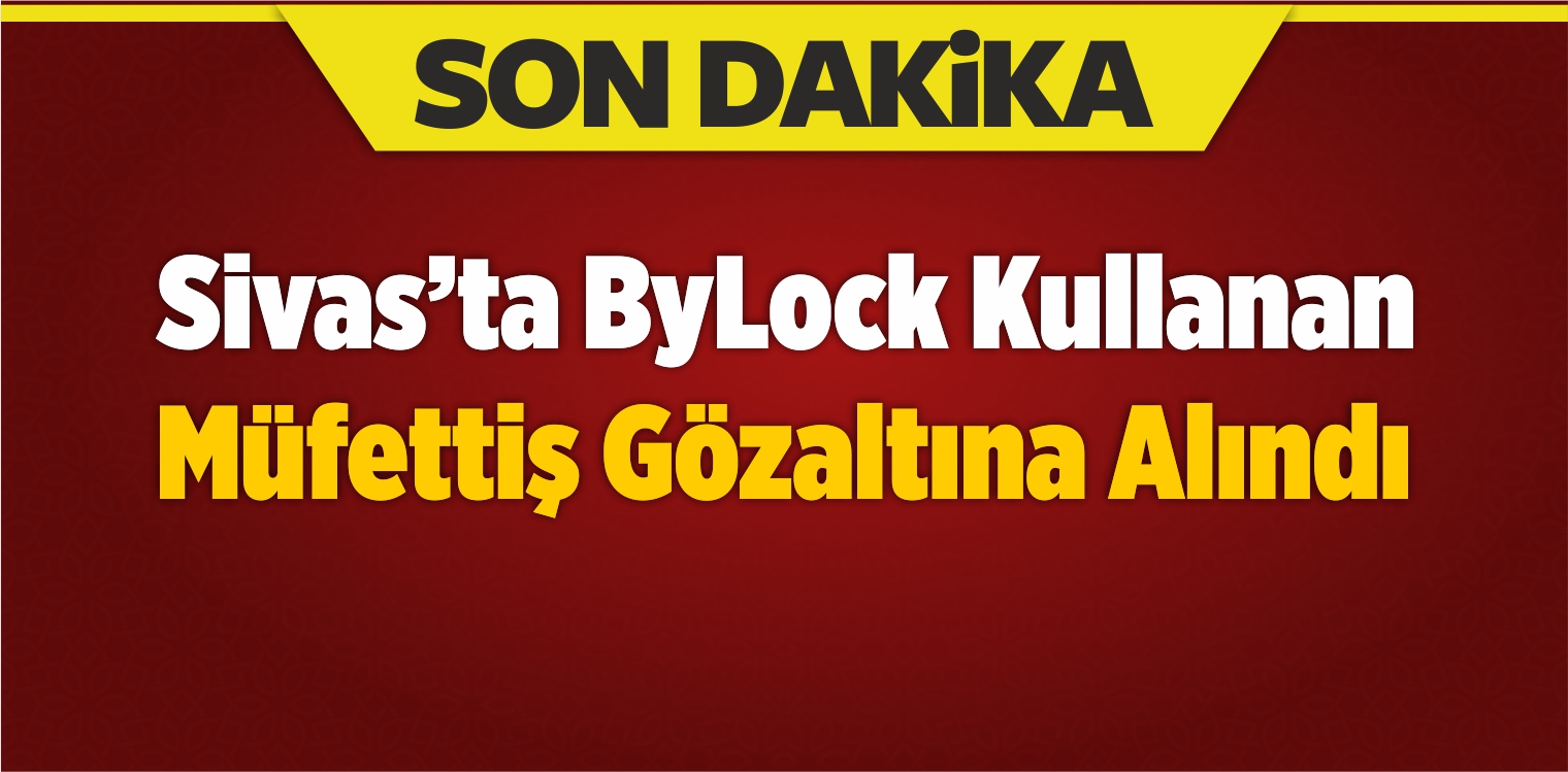ByLock Kullanan Eski Müfettiş Gözaltına Alındı