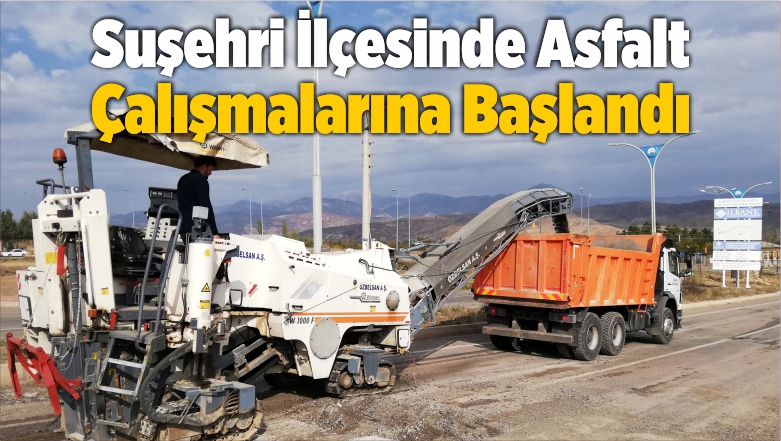 Suşehri İlçesinde Asfalt Çalışmalarına Başlandı
