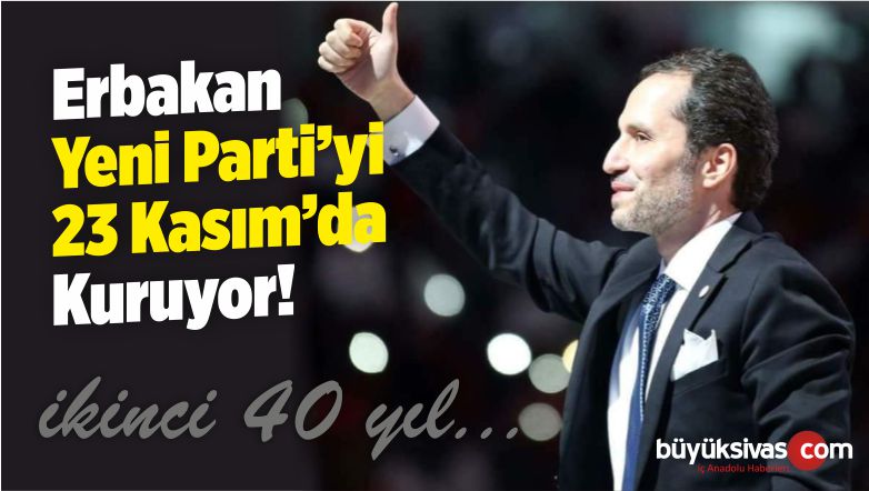 Dr. Muhammed Ali Fatih Erbakan 23 Kasım 2018 Cuma Partiyi Kuruyor