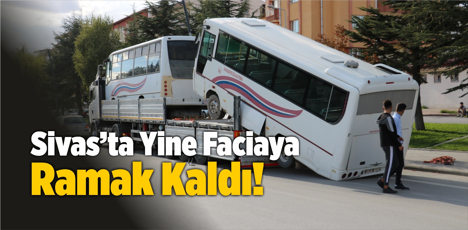 Tıra Yüklenen Halk Otobüsü Yola Düştü!