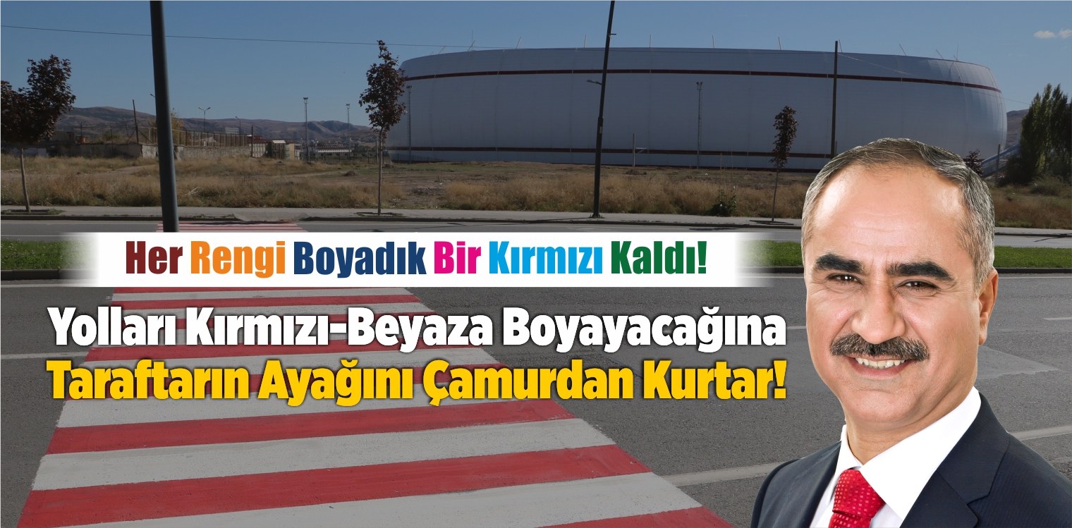 Sivas Belediyesi Yaya Geçitlerini Kırmızı Beyaza Boyadı!