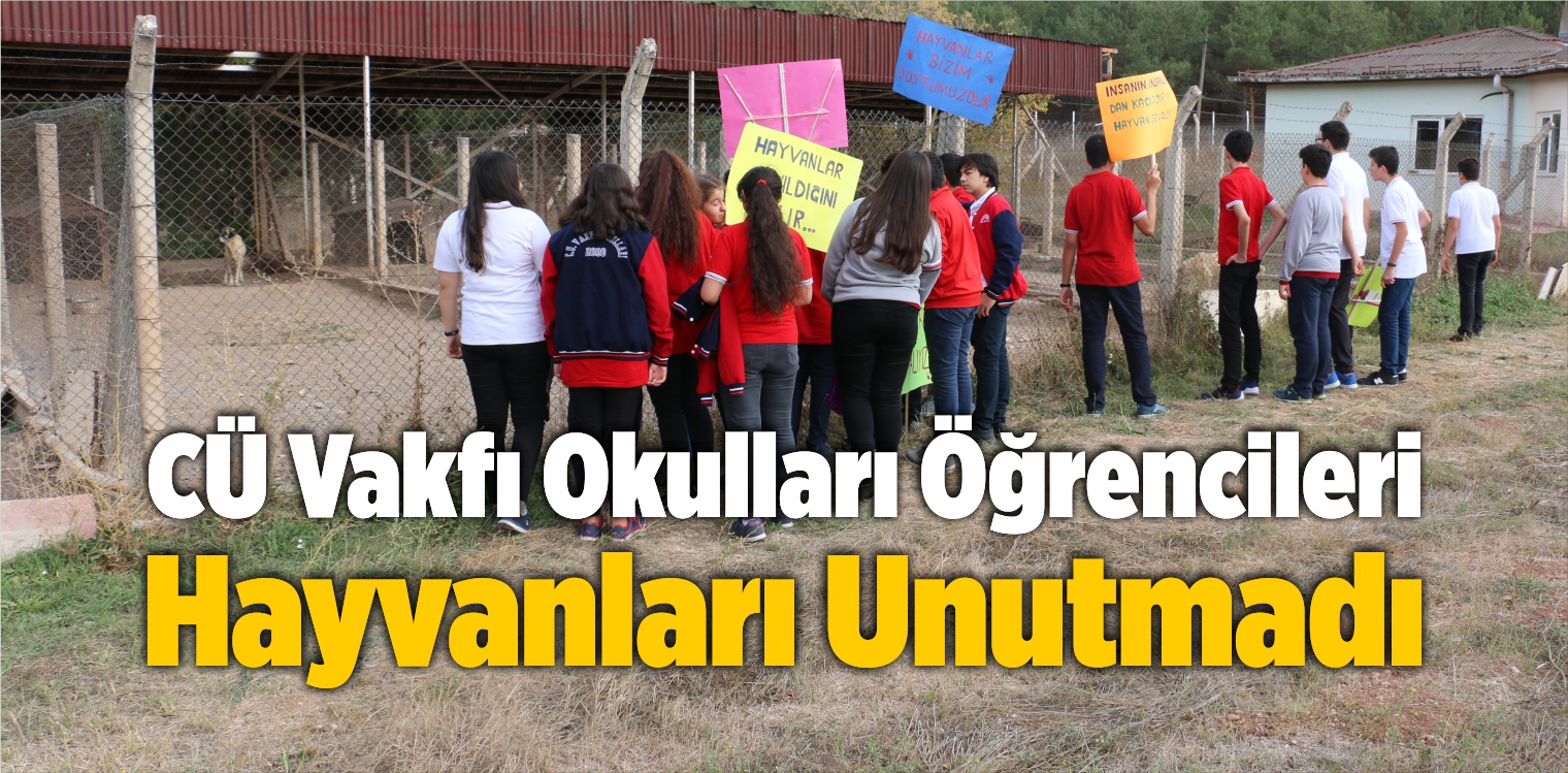 CÜ Vakfı Okulları Öğrencileri Hayvanları Unutmadı