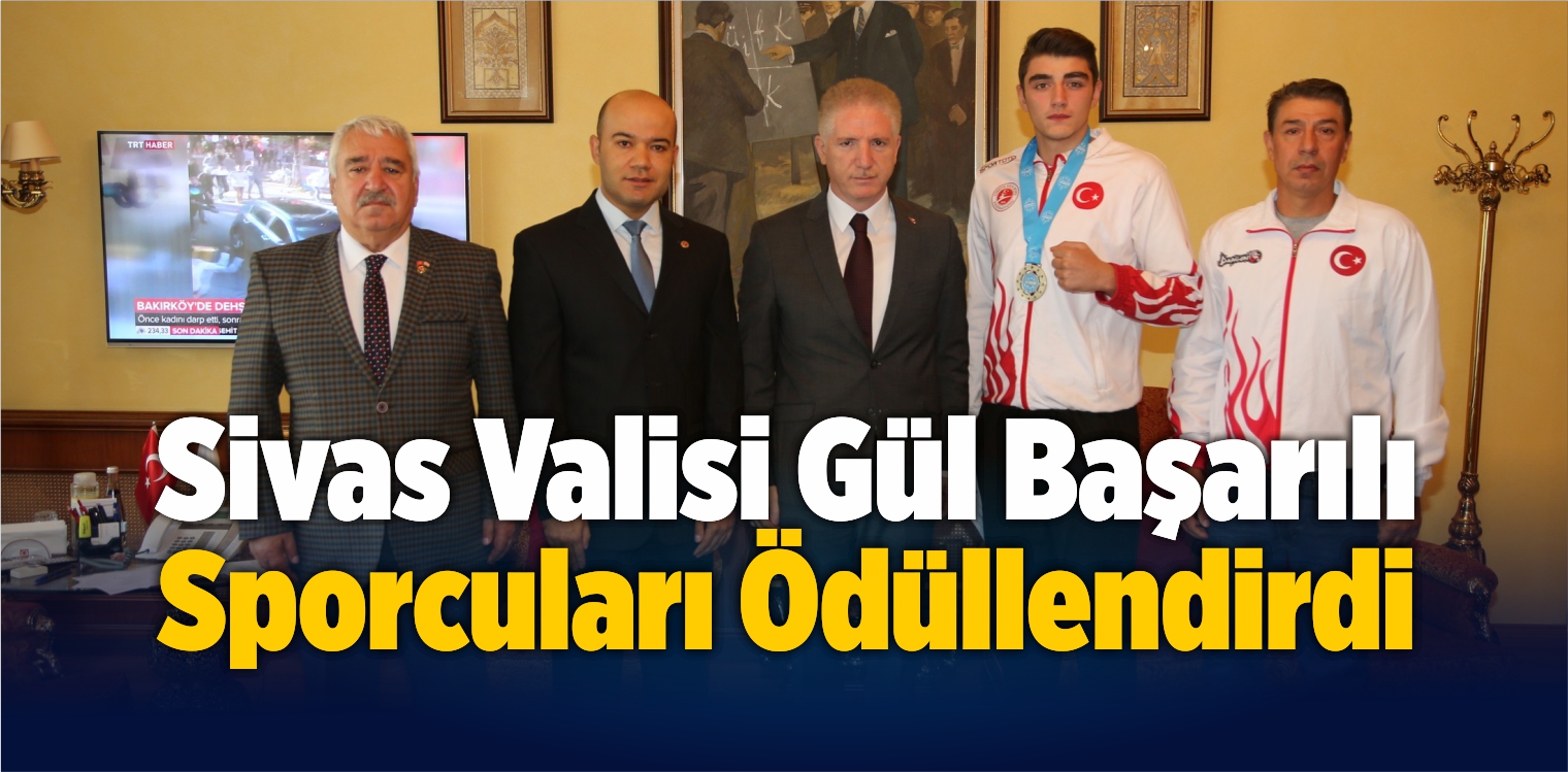 Vali Gül Başarılı Sporcuları Ödüllendirdi