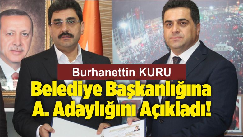 Burhanettin Kuru AK Parti Sivas Belediye Başkan Aday Adaylığını Açıkladı