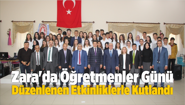 Zara’da Öğretmenler Günü Düzenlenen Etkinliklerle Kutlandı