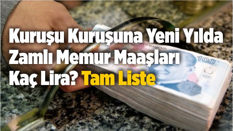 zamlı memur maaşları