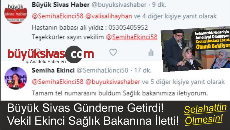 Büyük Sivas 16 Yaşında ki Sivaslı Selahattin Ölmesin Diye Seslendi!