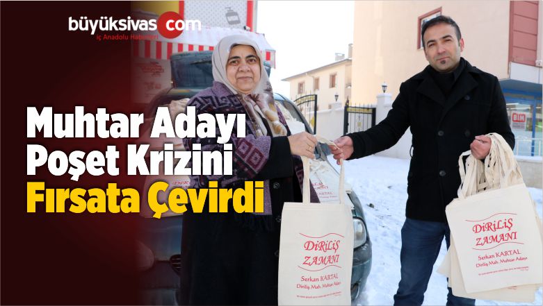 Muhtar Adayı Poşeti Krizini Fırsata Çevirdi
