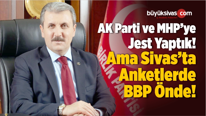 Mustafa Destici Yaptırdıkları Sivas Anketini Açıkladı