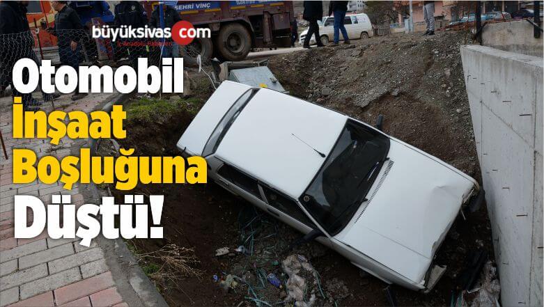 Otomobil İnşaat Boşluğuna Düştü: 1 Yaralı