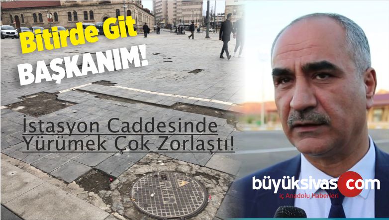 Sivas istasyon Caddesi Kaldırımlarında Yürümek Oldukça Zorlaştı
