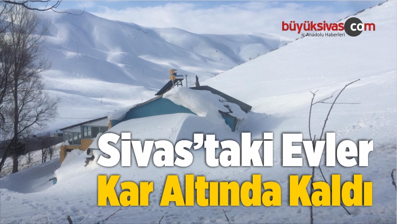 Kar Yağışı Sonrası Köylerdeki Evler Kar Altında Kaldı