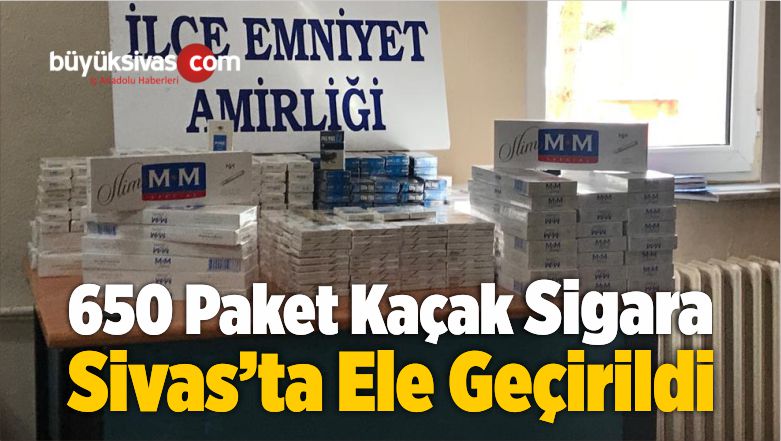 650 Paket Gümrük Kaçağı Sigara Ele Geçirildi