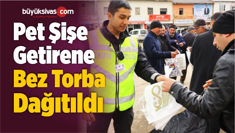 Pet Şişe Getirene Bez Torba Dağıtıldı