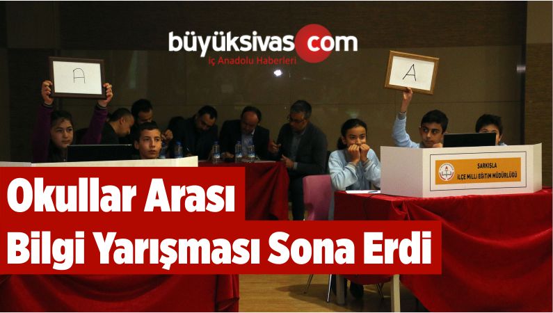 Okullar Arası Bilgi Yarışması Sona Erdi
