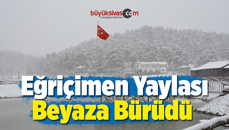 Kar Yağışı Eğriçimen Yaylasını Beyaza Bürüdü
