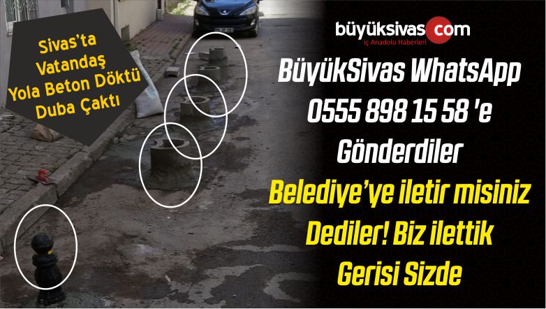 Vatandaş Araç Park Etmesin Diye Demir Duba Çaktı Beton Döktü