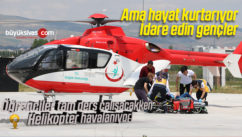 Ambulans Helikopter Kalp Krizi Geçiren Hasta İçin Havalandı