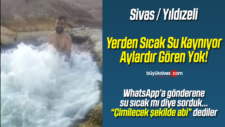 Yıldızeli’nde Çimecek Sıcaklıkta Olduğu Belirtilen Su Boşuna Akıyor!
