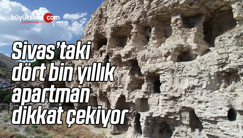 Dört bin yıllık apartman dikkat çekiyor