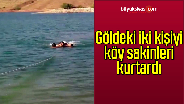 Gölde Rüzgarın Sürüklediği İki Kişiyi Köy Sakinleri Kurtardı